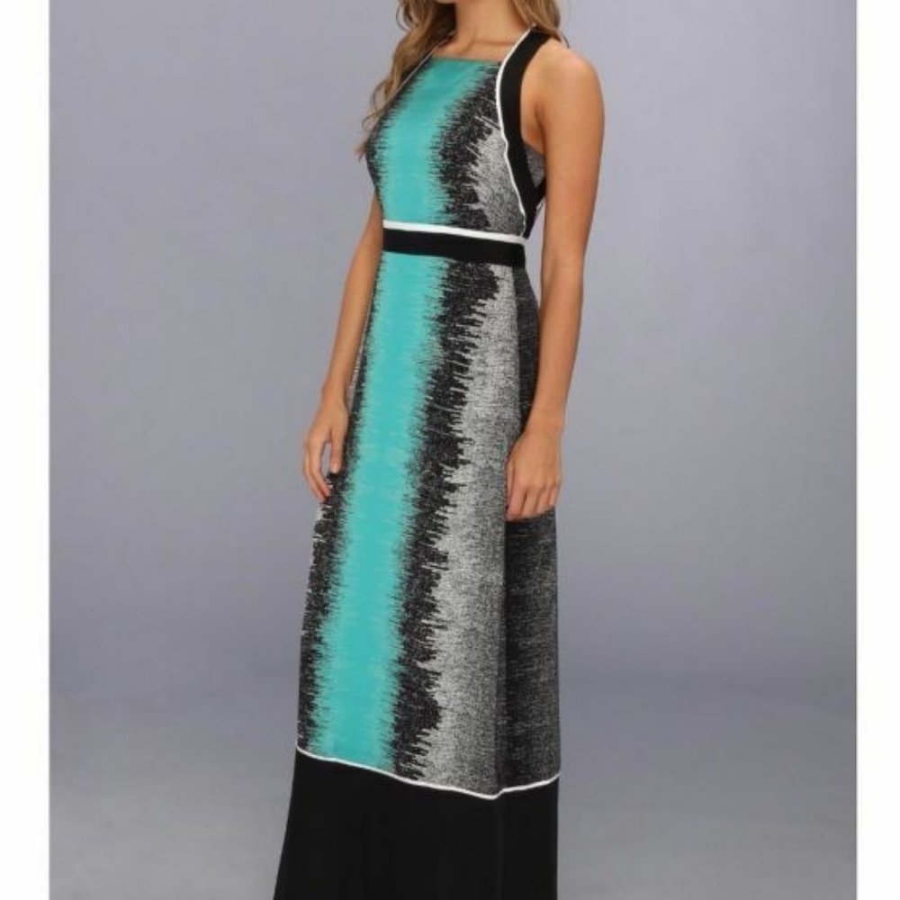 Ivy + Blu Maggy Boutique Sleeveless Tribal Black Print Maxi Dress